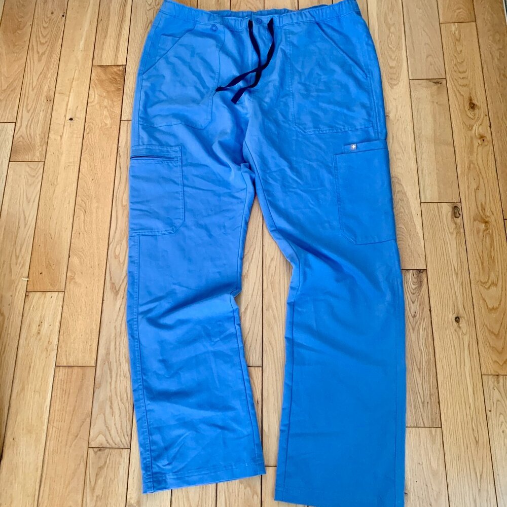Figs Scrub Pants Women’s XL Technical Collection Sky Blue Workwear Medical